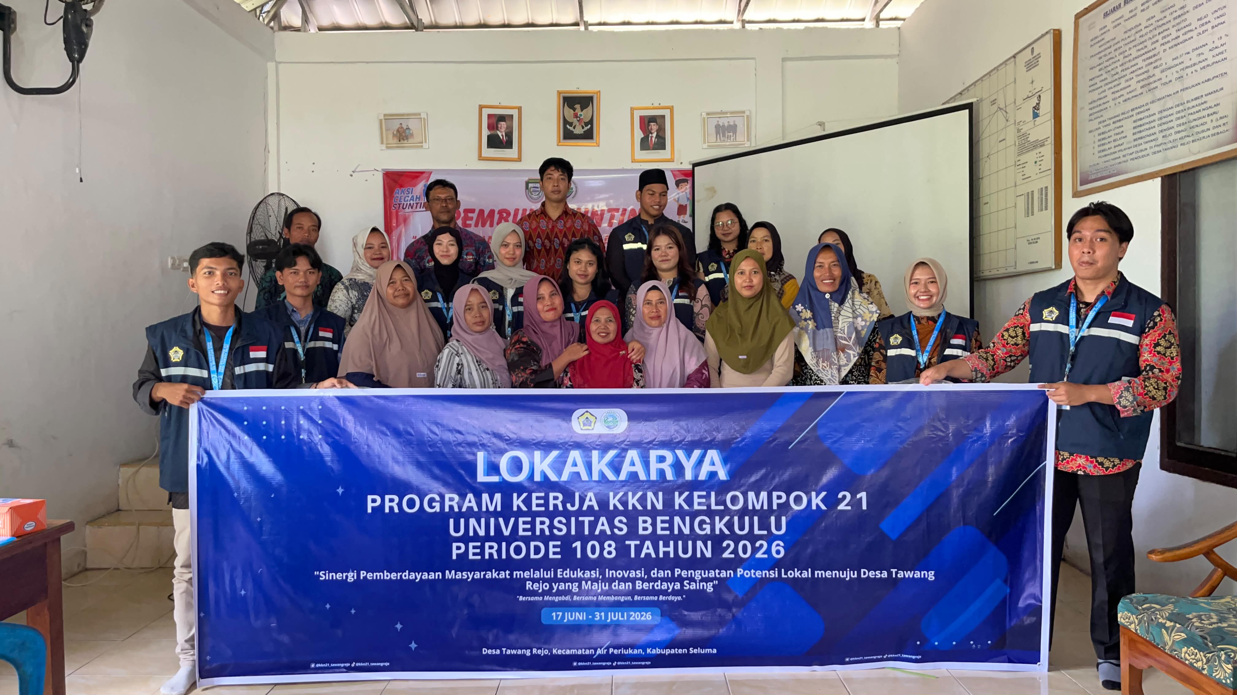 Lokakarya KKN Kelompok 21 Universitas Bengkulu Tahun 2026 di Desa Tawang Rejo